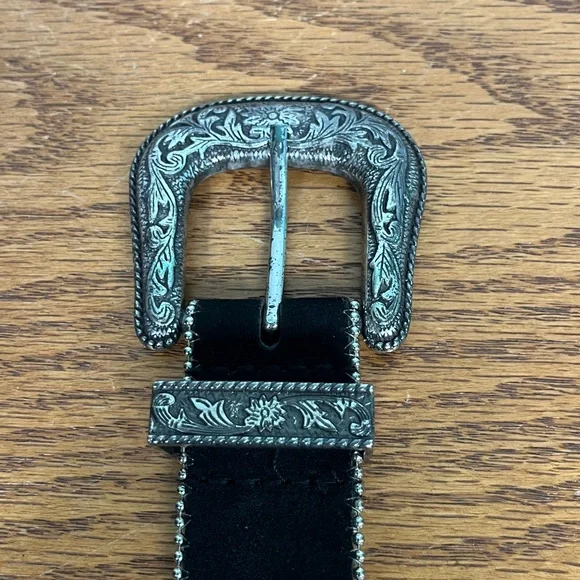 Guess western black Rhinestone belt size not marked medium likely - Picture 3 of 5